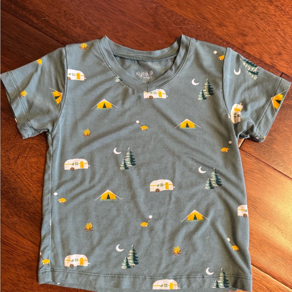 Kyte baby toddler t shirt in camping print